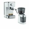 salita Set weiß (ES401 + Kaffeemühle CM202) Siebträger-Espressomaschine